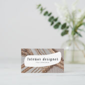 Interior Designer Gold White Business Card Visitenkarte (Stehend Vorderseite)