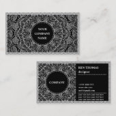 Interior Designer Grau Muster Visitenkarte (Vorne/Hinten)