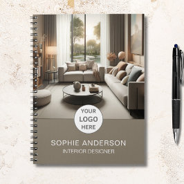 Interior Designer Logo Foto Taupe Notizblock