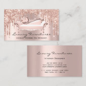 Interior Designer Luxus Möbel Rose Gold Sofa Visitenkarte (Vorne/Hinten)