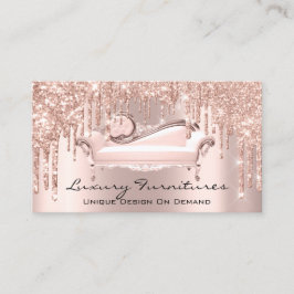 Interior Designer Luxus Möbel Rose Gold Sofa Visitenkarte