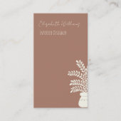 Interior Designer Mocha Vertical Business Card Visitenkarte (Vorderseite)