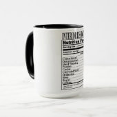 Interior Designer Nutrition Facts Tasse (Vorderseite Links)