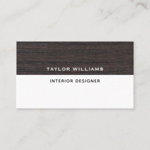 Interior Designer QR Code Wood Themed Social Media Visitenkarte