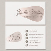 Interior Designer Rose Goldene Fohle Abstrakt Visitenkarte