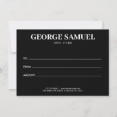 Interior Designer Vintage Logo Gift Certificate (Rückseite)