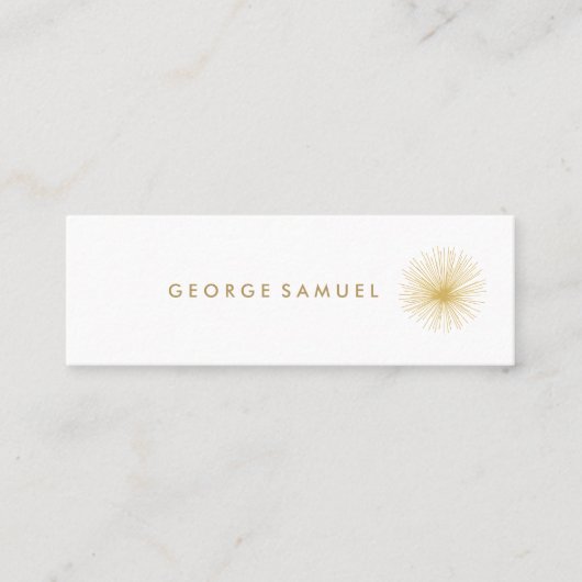 Interior Designer Vintage Modernist Logo Mini Visitenkarte (Vorderseite)