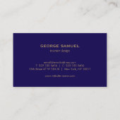 Interior Designer Vintage Modernist Logo Visitenkarte (Rückseite)