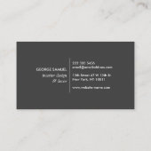 Interior Designer Vintage Modernist Logo Visitenkarte (Rückseite)