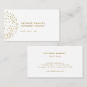 Interior Designer Vintage Modernist Logo Visitenkarte (Vorne/Hinten)