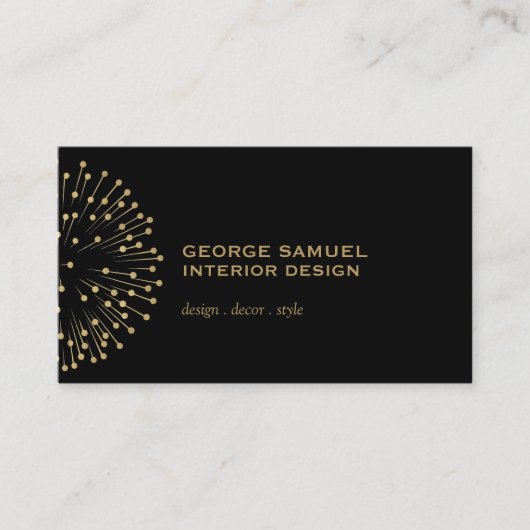 Interior Designer Vintage Modernist Logo  Visitenkarte (Vorderseite)