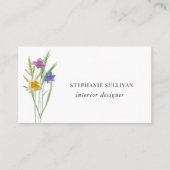 Interior Designer Wildblume Business Card Visitenkarte (Vorderseite)
