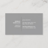 Interior Designer Wood Gold Logo Gray Visitenkarte (Rückseite)