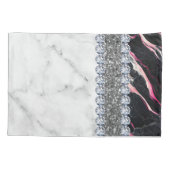 Interior Glitzer Chic Gold Zuhause Rose Marmor Kissenbezug (Rückseite)