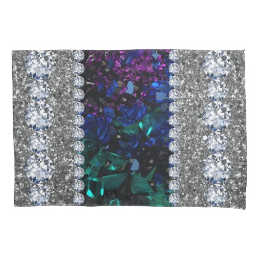 Interior Glitzer Chic Silver Zuhause Rose Marmor Kissenbezug (Vorderseite)