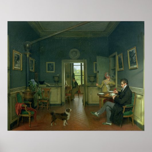 Interior of a Dining Room, 1816 Poster (Vorne)