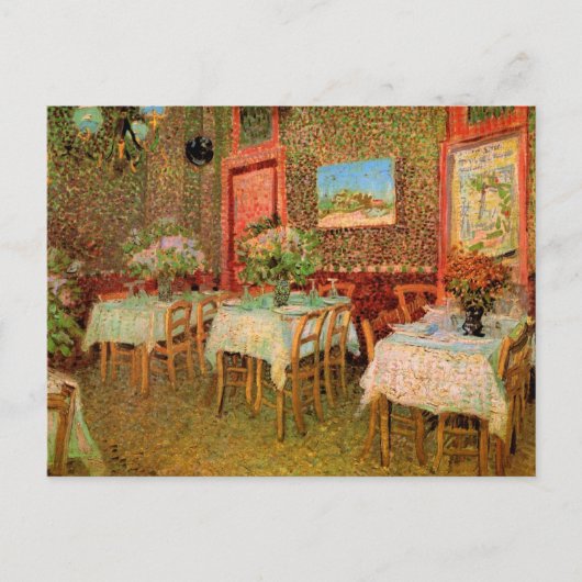 Interior of a Restaurant by Vincent van Gogh Postkarte (Vorderseite)