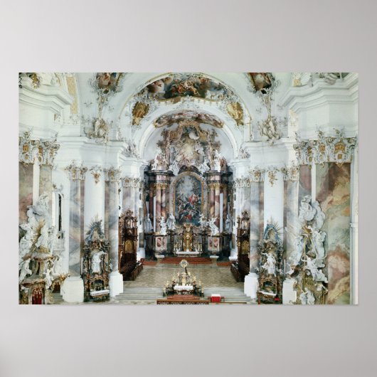 Interior of the benedictine abbey church poster (Vorne)