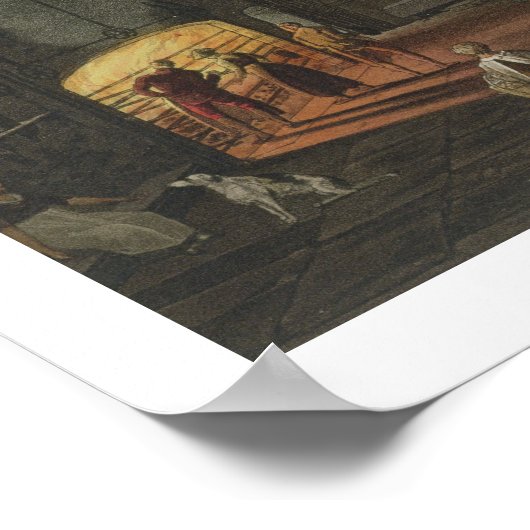 Interior of the Kitchen, Trinity Cambridg Poster (Ecke)