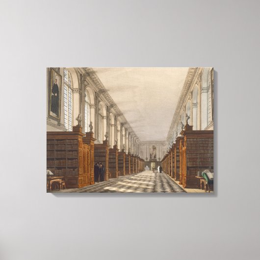 Interior of Trinity Uni Library, Cambridge, for Leinwanddruck (Vorderseite)