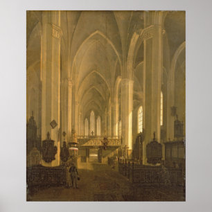 Interior view of St. John's Church in Hamburg Poster