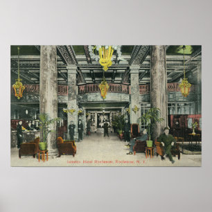 Interior View of the Hotel Rochester Lobby Poster