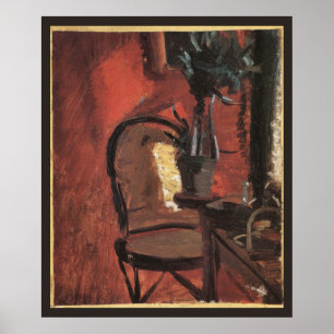 Interior with Chair and Plant by Anna Ancher Poster