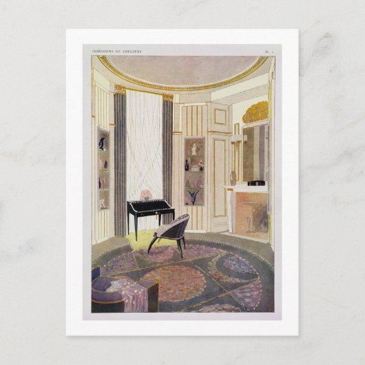 Interior with furnature designed by Ruhlmann, from Postkarte (Vorderseite)