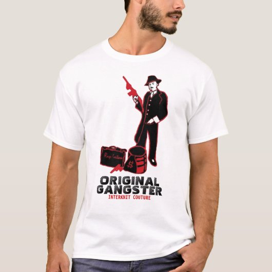 INTERKNIT COUTUREN - Mobster-Vorlagen-Gangster T-Shirt (Vorderseite)
