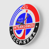 INTERKOSMOS DER 1980er Jahre Große Wanduhr (Winkel)
