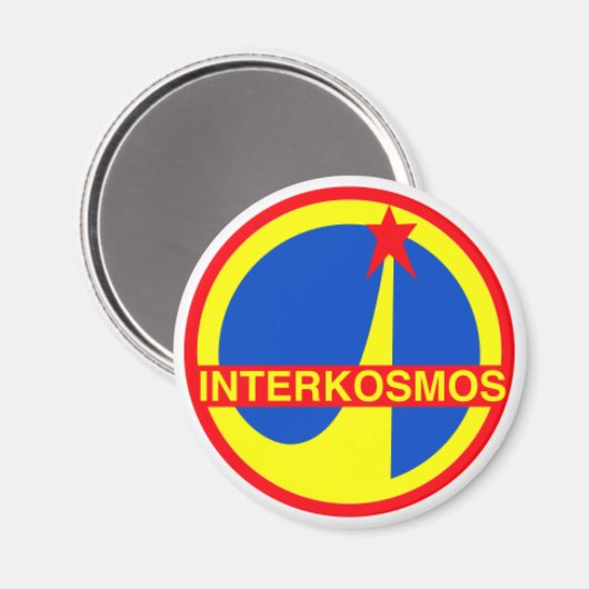 Interkosmos, kommunistisches Raumfahrtprogramm der Magnet (Vorderseite/Rückseite)