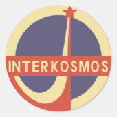 Interkosmos Runder Aufkleber (Vorderseite)