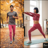 Interlace Pattern - Dunkelrosa Leggings