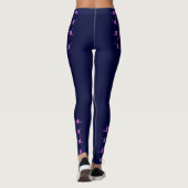 Interlace Pattern - Dunkle Marine Leggings (Rückseite)
