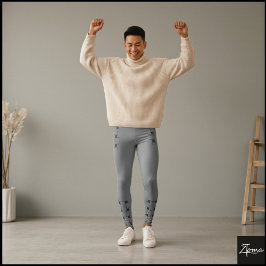 Interlace Pattern - grau und schwarz Leggings