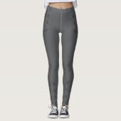 Interlace Pattern - grau und schwarz Leggings (Vorderseite)