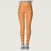 Interlace Pattern - verblasster Orange + römischer Leggings (Vorderseite)