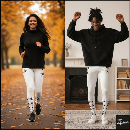 Interlace Pattern - weiß und schwarz Leggings