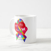 Interlaced Autism Ribbon Kaffeetasse (Vorderseite Links)