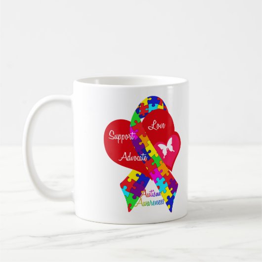 Interlaced Autism Ribbon Kaffeetasse (Links)