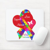 Interlaced Autism Ribbon Mousepad (Mit Mouse)