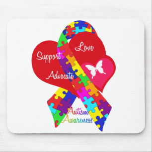 Interlaced Autism Ribbon Mousepad