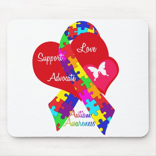 Interlaced Autism Ribbon Mousepad (Vorne)