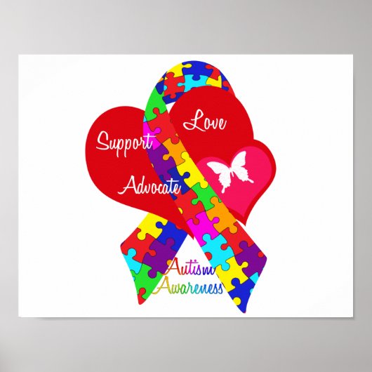 Interlaced Autism Ribbon Poster (Vorne)