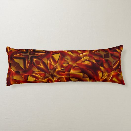 Interlacing der verbrannten orangefarbenen Krawatt Seitenschläferkissen (Rückseite)