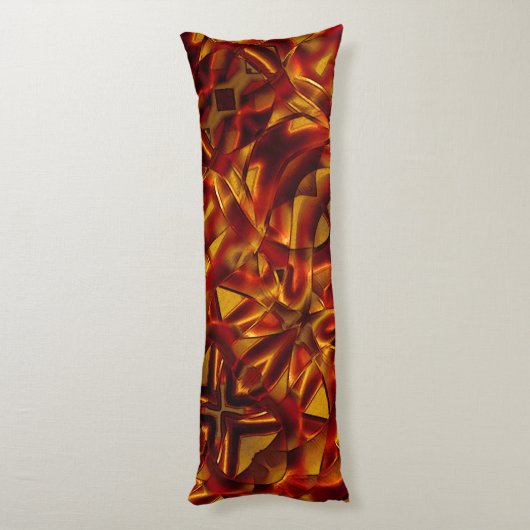 Interlacing der verbrannten orangefarbenen Krawatt Seitenschläferkissen (Rückseite (Vertikal))