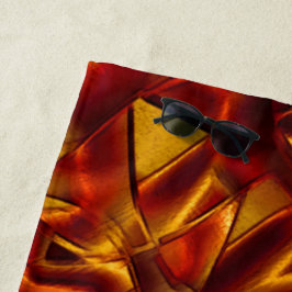 Interlacing der verbrannten orangefarbenen Krawatt Strandtuch