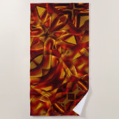 Interlacing der verbrannten orangefarbenen Krawatt Strandtuch (Vorderseite)