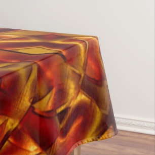 Interlacing der verbrannten orangefarbenen Krawatt Tischdecke