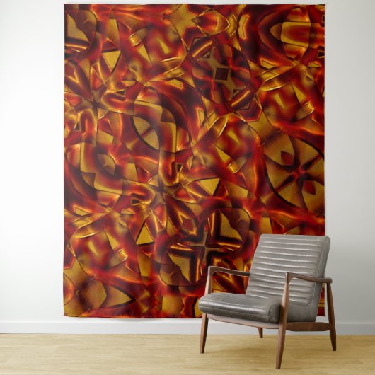 Interlacing der verbrannten orangefarbenen Krawatt Wandteppich (Beispiel)